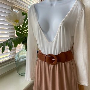 No label plunge dress